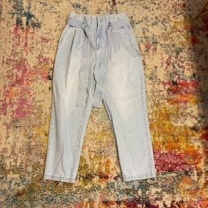 A New Day high rise with tie mom jean